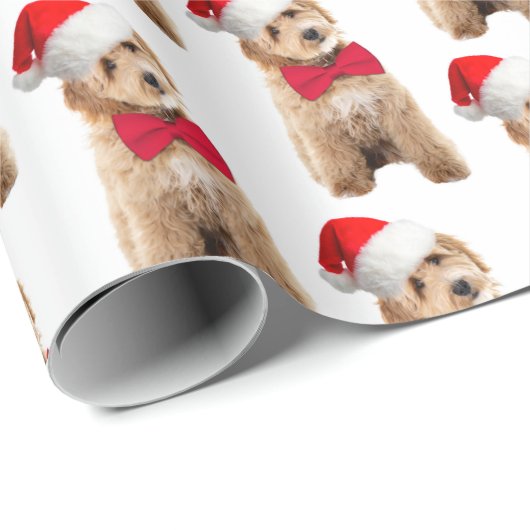 Santa Doodle Dog Cadeaupapier (Rol Hoek)