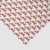 Santa Doodle Dog Tissuepapier (Detail)