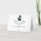 santa draagt feestdagen kaart (Achterkant)