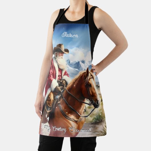Santa Dragen Cowboy Pet en Paardrijden Schort (Insitu)