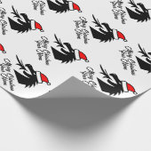 Santa dragon aangepaste kerst inpakpapier (Hoek)