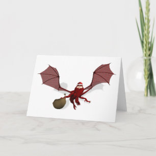 Santa Dragon Feestdagen Kaart