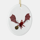 Santa Dragon Keramisch Ornament (Rechts)