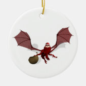 Santa Dragon Keramisch Ornament (Voorkant)