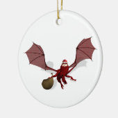 Santa Dragon Keramisch Ornament (Links)