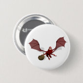 Santa Dragon Ronde Button 5,7 Cm (Voorkant /achterkant)