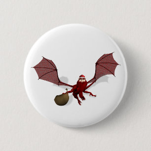 Santa Dragon Ronde Button 5,7 Cm