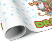 Santa Dragon Wrap Cadeaupapier (Rol Hoek)
