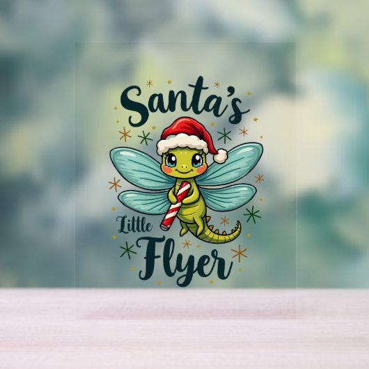 Santa Dragonfly Acryl Bord (Neutraal)