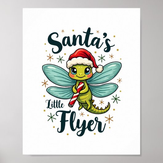 Santa Dragonfly Poster (Voorkant)