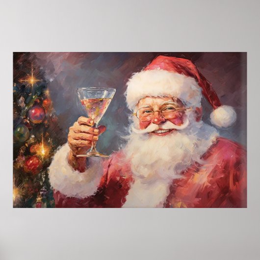 Santa Drink Cocktail Poster (Voorkant)