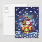Santa Driving Vintage Car Briefkaart (Voorkant / Achterkant)