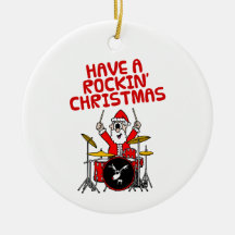 Santa Drums Drummer Musician Kerst Ornament