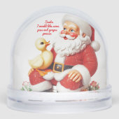 SANTA DUCK CHRISTMAS SNOW GLOBE SNEEUWBOL (Voorkant)