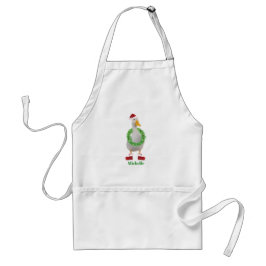 Santa Duck Personalized Adult Apron Standaard Schort