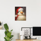 Santa Duck  Portret Victoriaans Dier Poster (Thuiskantoor)