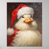 Santa Duck  Portret Victoriaans Dier Poster (Voorkant)