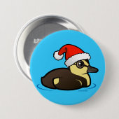 Santa Ducking Ronde Button 7,6 Cm (Voorkant /achterkant)