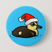 Santa Ducking Ronde Button 7,6 Cm (Voorkant)