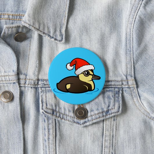 Santa Ducking Ronde Button 7,6 Cm (In situ)