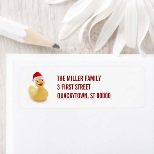 Santa Ducky Kitsch Label (Insitu)