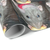 Santa Dumbo rat kerstcadeauverpakking Cadeaupapier (Rol Hoek)