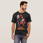 Santa Dunking Merry Swishmas Basketball Christmas  T-shirt (Voorkant volledig)