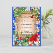 Santa Eat Drink Be Merry Christmas Party Invite Kaart (Staand voorkant)