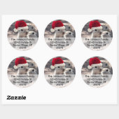 Santa Eekhoorn Adresetiketten Ronde Sticker (Vel)