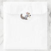 Santa eekhoorn met wijn Sticker (Tas)