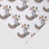 Santa Eekhoorn met Wijn Tissue Papier (Detail)