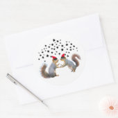 Santa Eekhoorns met Sterren Stickers (Envelop)