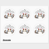 Santa Eekhoorns met Sterren Stickers (Vel)