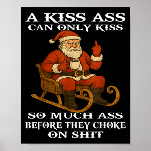 Santa Een kus kan alleen maar zo veel zoenen voord Poster