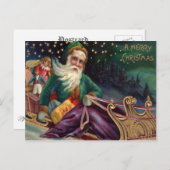 Santa  Een vrolijk kerstfeest Feestdagenkaart (Voorkant / Achterkant)