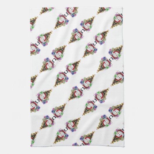 Santa Egg Christmas Theedoek (Verticaal)