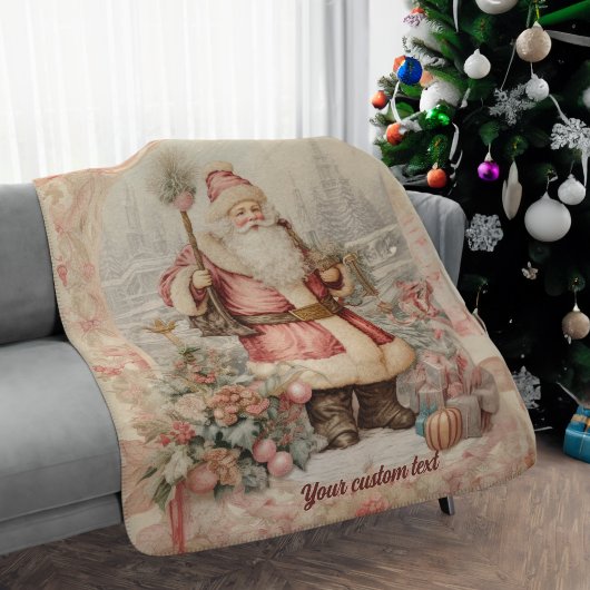  Santa Elegance Classic Kerst Sherpa Deken
