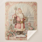  Santa Elegance Classic Kerst Sherpa Deken (Voorkant)