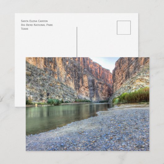 Santa Elena Canyon, Big Bend Nationaal Park Briefkaart (Voorkant / Achterkant)
