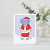 Santa Elephant Briefkaart (Staand voorkant)