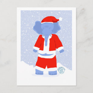 Santa Elephant Briefkaart
