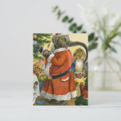 Santa Elephant Celebrates an Animal Kerstmis Feestdagenkaart (Staand voorkant)