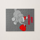 Santa Elephant Jigzaag Puzzle Legpuzzel (Horizontaal)