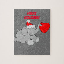 Santa Elephant Jigzaag Puzzle