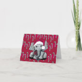 Santa Elephant-kerstKaart Kaart (Voorkant)