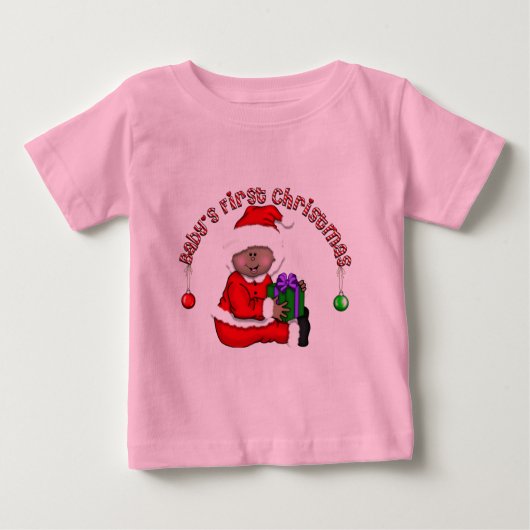 Santa Elf Baby T-shirts en cadeaus (Voorkant)