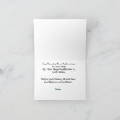 Santa, Elf en Rudolph Golf Christmas Kaart (Binnen)