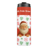 Santa & Elf Faces | North Pole Fun Christmas Lamp Thermosbeker (Voorkant)