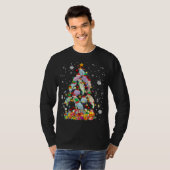 Santa ELF Manatee kerstboom — kerstlampje T-shirt (Voorkant volledig)