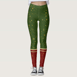 Santa Elf Red en Green Kerstmis Leggings